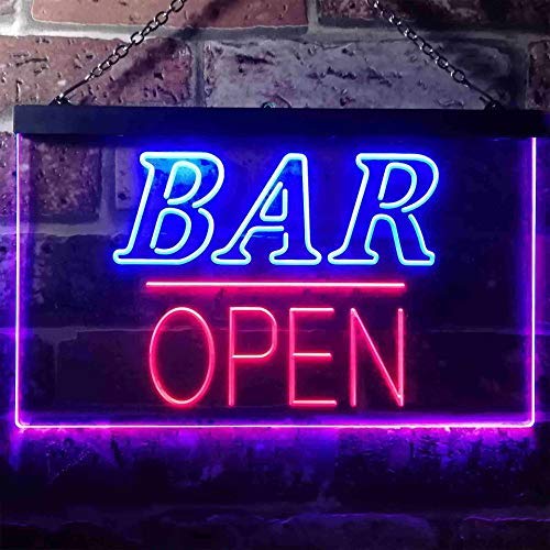 Bar Open Dual LED Neon Light Sign